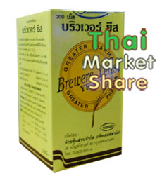 Greater Pharma Brewers Yeast บริเวอร์ยีสต์ 500mg. บำรุงรากผม 200tab